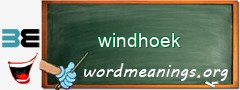 WordMeaning blackboard for windhoek